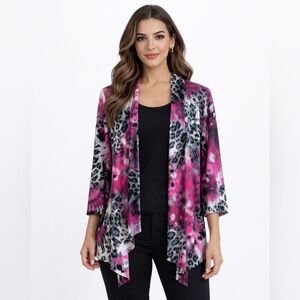 Peter Nygård Pink and Black Patterned Cardigan